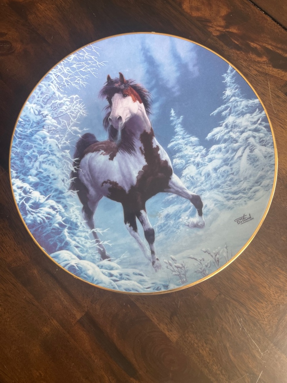 From the Unbridled Spirit Plate Collection Winter Renegade by Chuck DeHaan
